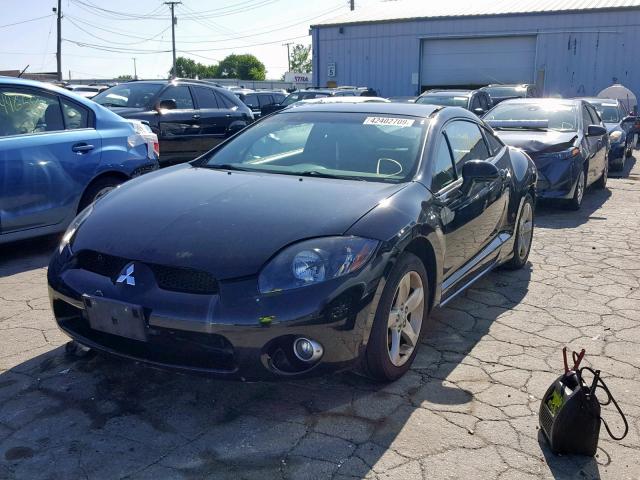 4A3AK24FX7E019304 - 2007 MITSUBISHI ECLIPSE GS BLACK photo 2