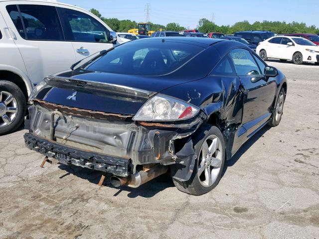 4A3AK24FX7E019304 - 2007 MITSUBISHI ECLIPSE GS BLACK photo 4