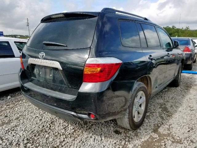 5TDZK3EH5AS010118 - 2010 TOYOTA HIGHLANDER BLACK photo 4