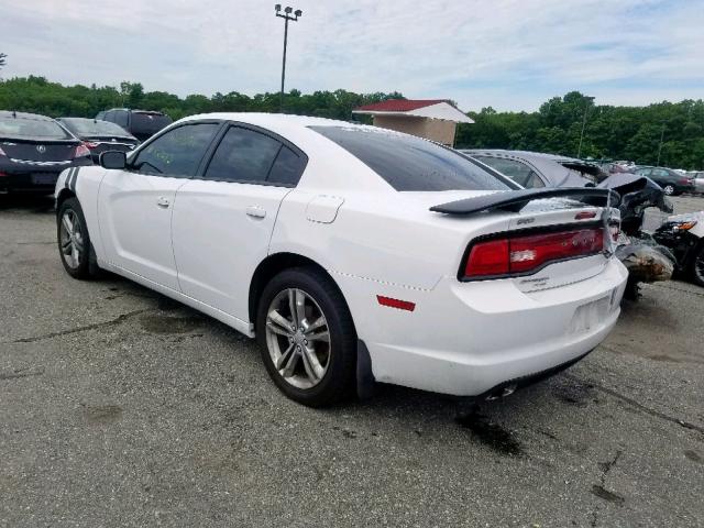 2C3CDXJG7EH187038 - 2014 DODGE CHARGER SX WHITE photo 3