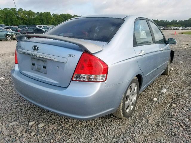 KNAFE121785494067 - 2008 KIA SPECTRA EX BLUE photo 4