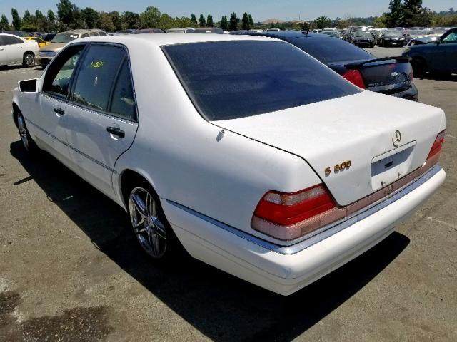 WDBGA43G8VA362962 - 1997 MERCEDES-BENZ S 420 WHITE photo 3