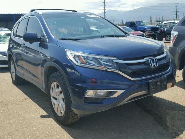 2HKRM4H70FH623697 - 2015 HONDA CR-V EXL BLUE photo 1