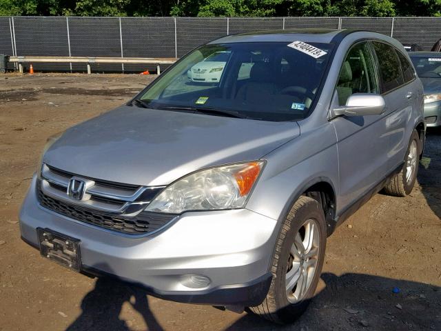 5J6RE4H7XAL037312 - 2010 HONDA CR-V EXL SILVER photo 2