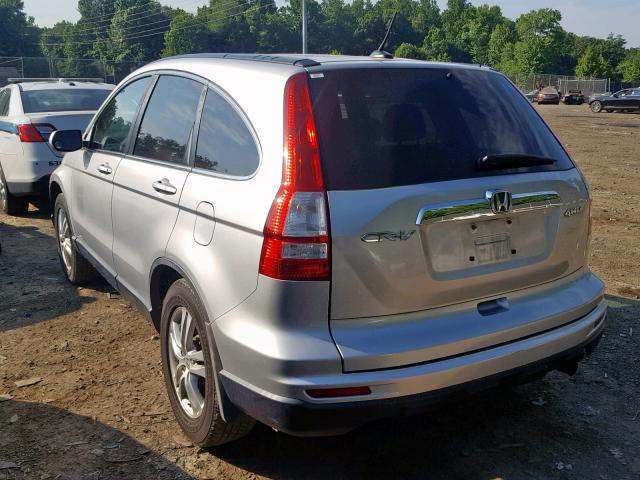 5J6RE4H7XAL037312 - 2010 HONDA CR-V EXL SILVER photo 3