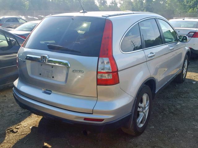 5J6RE4H7XAL037312 - 2010 HONDA CR-V EXL SILVER photo 4