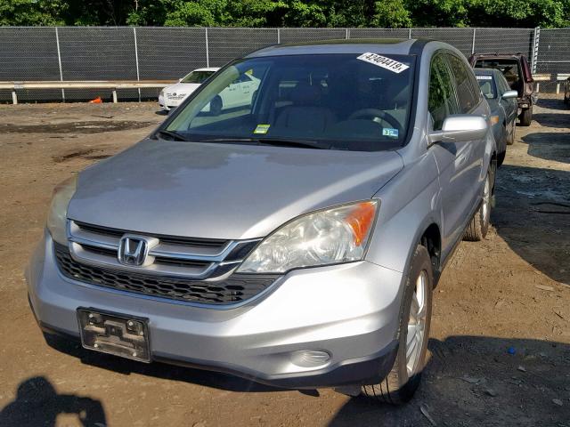 5J6RE4H7XAL037312 - 2010 HONDA CR-V EXL SILVER photo 9