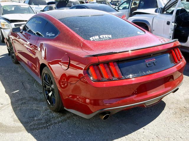 1FA6P8CF4H5210688 - 2017 FORD MUSTANG GT RED photo 3