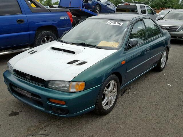 JF1GC4353WG500583 - 1998 SUBARU IMPREZA L GREEN photo 2