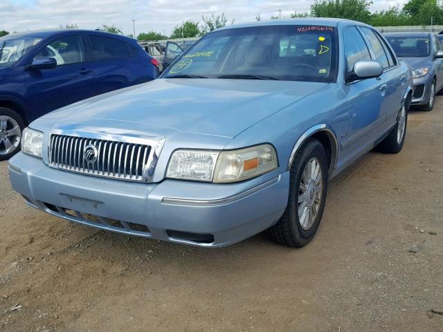 2MEHM75V19X624438 - 2009 MERCURY GRAND MARQ BLUE photo 2