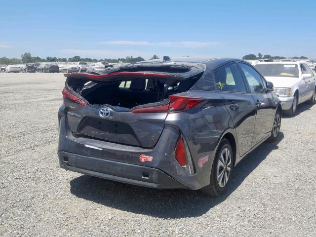 JTDKARFPXH3064877 - 2017 TOYOTA PRIUS PRIM ნაცრისფერი ფოტო 4