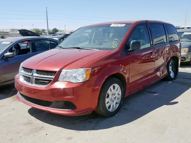 2C4RDGBG7FR635245 - 2015 DODGE GRAND CARA RED photo 2