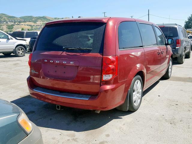 2C4RDGBG7FR635245 - 2015 DODGE GRAND CARA RED photo 4