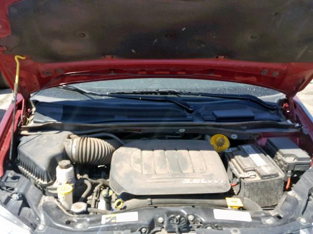 2C4RDGBG7FR635245 - 2015 DODGE GRAND CARA RED photo 7