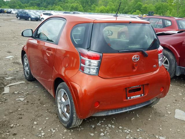 JTNJJXB0XCJ020404 - 2012 TOYOTA SCION IQ ORANGE photo 3