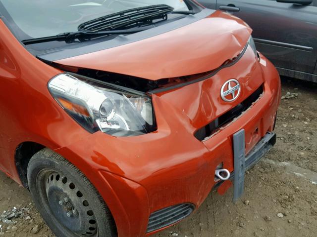 JTNJJXB0XCJ020404 - 2012 TOYOTA SCION IQ ORANGE photo 9