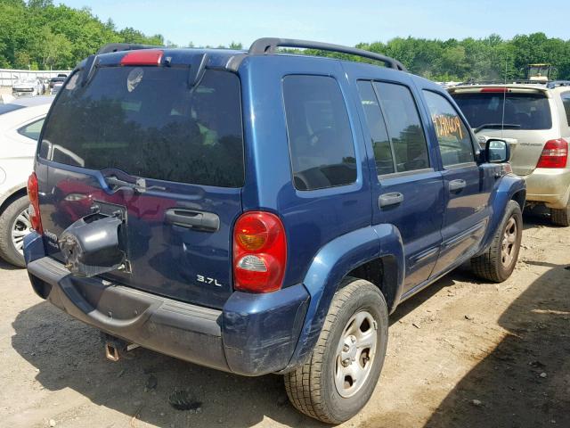 1J4GL58K63W677431 - 2003 JEEP LIBERTY LI BLUE photo 4