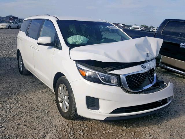 KNDMB5C19F6075475 - 2015 KIA SEDONA LX WHITE photo 1