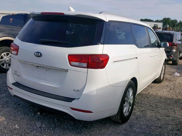 KNDMB5C19F6075475 - 2015 KIA SEDONA LX WHITE photo 4