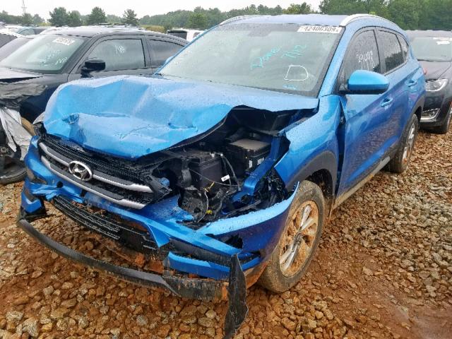 KM8J33A4XJU621511 - 2018 HYUNDAI TUCSON SEL BLUE photo 2