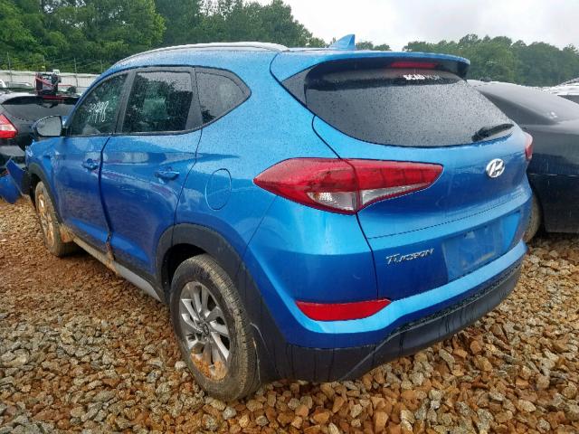 KM8J33A4XJU621511 - 2018 HYUNDAI TUCSON SEL BLUE photo 3