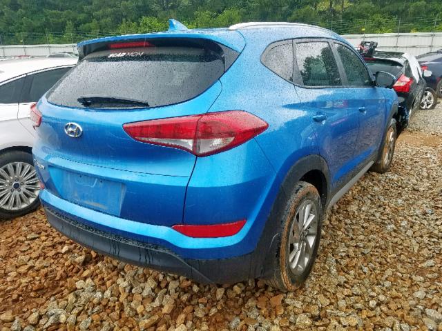 KM8J33A4XJU621511 - 2018 HYUNDAI TUCSON SEL BLUE photo 4