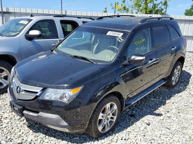 2HNYD28279H519090 - 2009 ACURA MDX BLACK photo 2