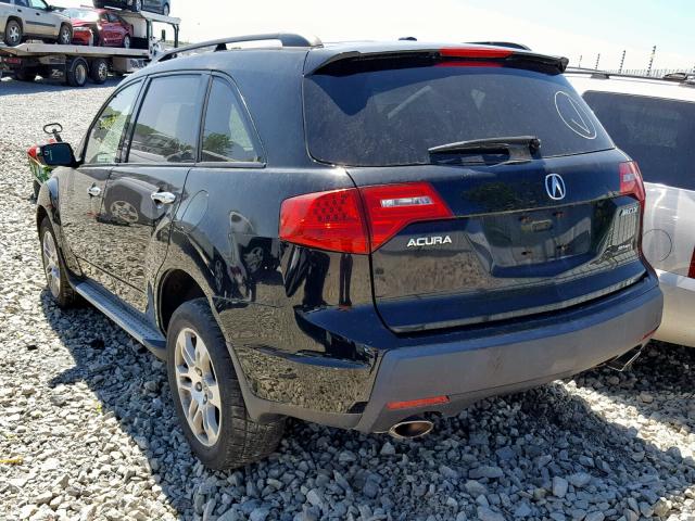 2HNYD28279H519090 - 2009 ACURA MDX BLACK photo 3