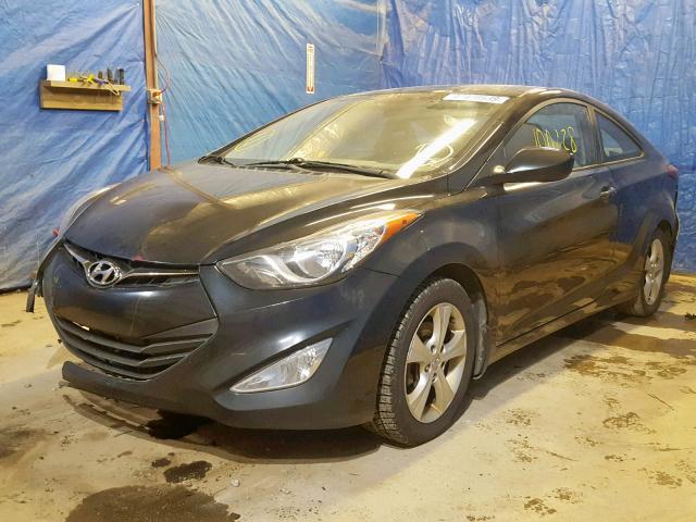 KMHDH6AE6DU012784 - 2013 HYUNDAI ELANTRA CO BLACK photo 2