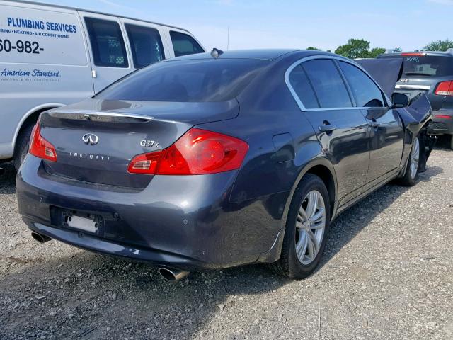 JN1CV6AR4AM252099 - 2010 INFINITI G37 BLUE photo 4