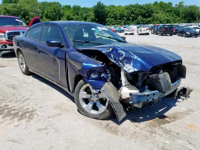 2C3CDXHG2EH368649 - 2014 DODGE CHARGER SX BLUE photo 1