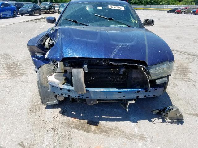 2C3CDXHG2EH368649 - 2014 DODGE CHARGER SX BLUE photo 7