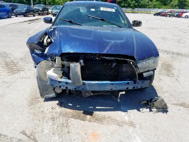 2C3CDXHG2EH368649 - 2014 DODGE CHARGER SX BLUE photo 9