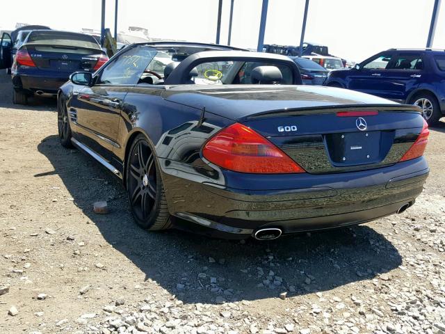 WDBSK76F64F078677 - 2004 MERCEDES-BENZ SL 600 BLACK photo 3