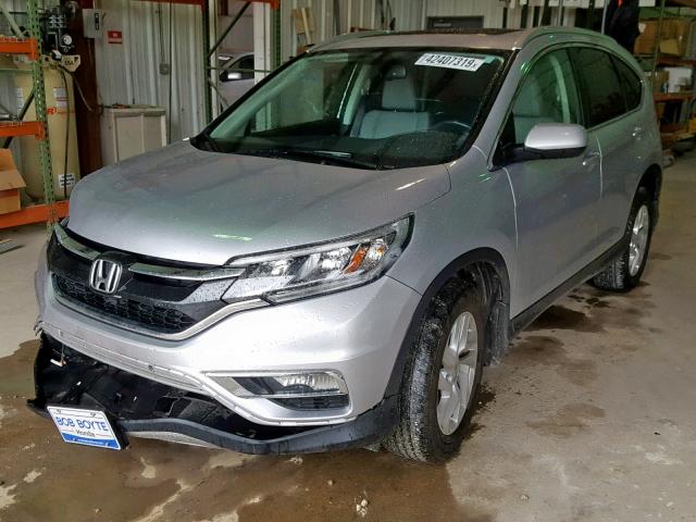 2HKRM3H71FH559535 - 2015 HONDA CR-V EXL SILVER photo 2