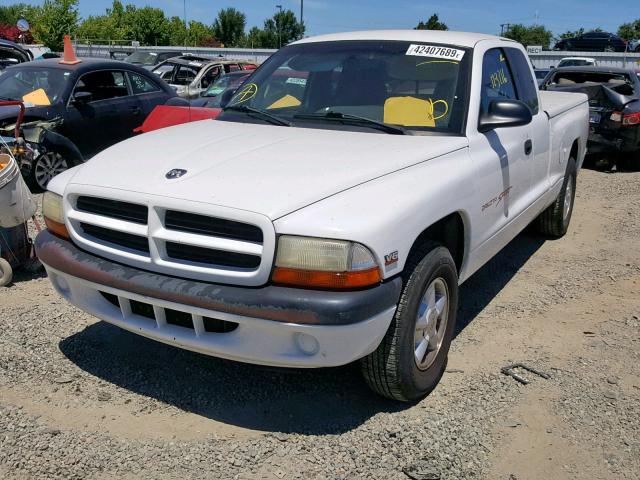 1B7GL22X0WS530848 - 1998 DODGE DAKOTA WHITE photo 2