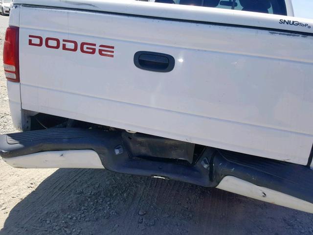 1B7GL22X0WS530848 - 1998 DODGE DAKOTA WHITE photo 9