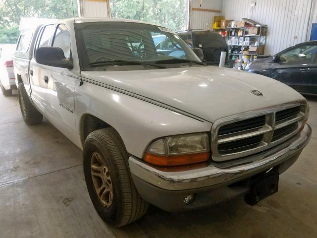 1B7GL2AN01S121905 - 2001 DODGE DAKOTA QUA WHITE photo 1