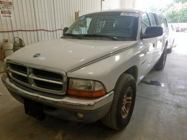 1B7GL2AN01S121905 - 2001 DODGE DAKOTA QUA WHITE photo 2