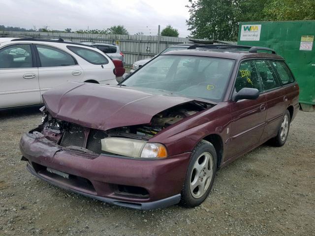 4S3BK4354X7310977 - 1999 SUBARU LEGACY L MAROON photo 2