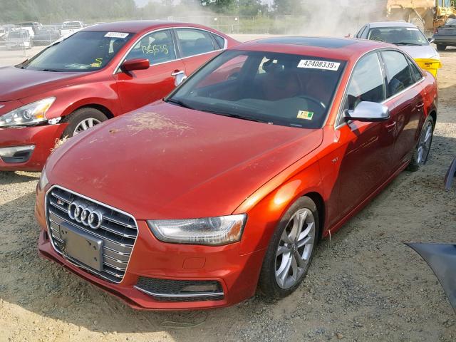 WAUKGAFLXFA040663 - 2015 AUDI S4 PRESTIG RED photo 2