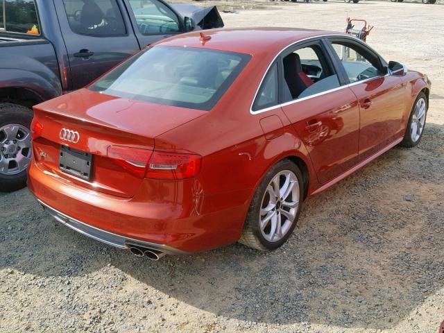 WAUKGAFLXFA040663 - 2015 AUDI S4 PRESTIG RED photo 4