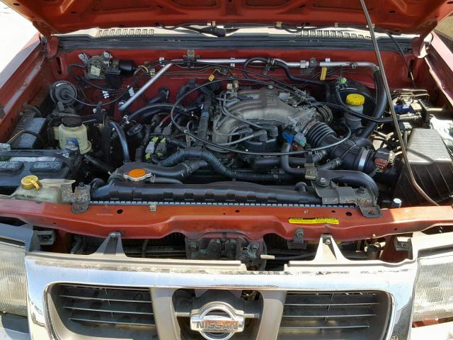 1N6ED27Y2YC363103 - 2000 NISSAN FRONTIER C RED photo 7