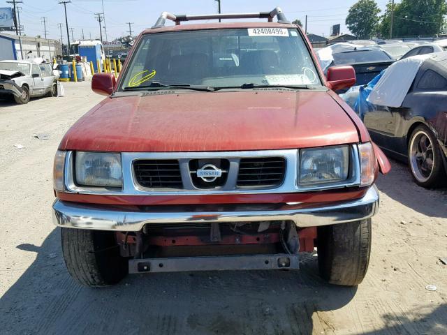 1N6ED27Y2YC363103 - 2000 NISSAN FRONTIER C RED photo 9