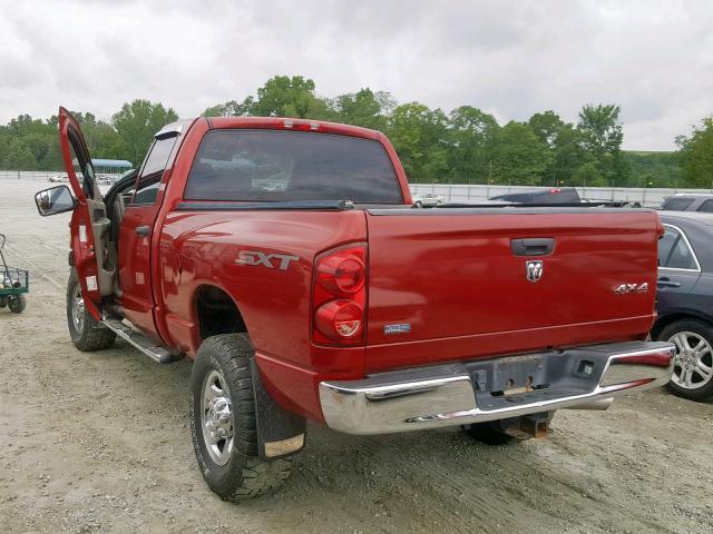 3D7KS28A78G144749 - 2008 DODGE RAM 2500 S RED photo 3