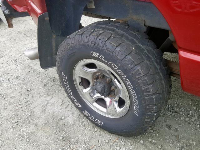 3D7KS28A78G144749 - 2008 DODGE RAM 2500 S წითელი ფოტო 9