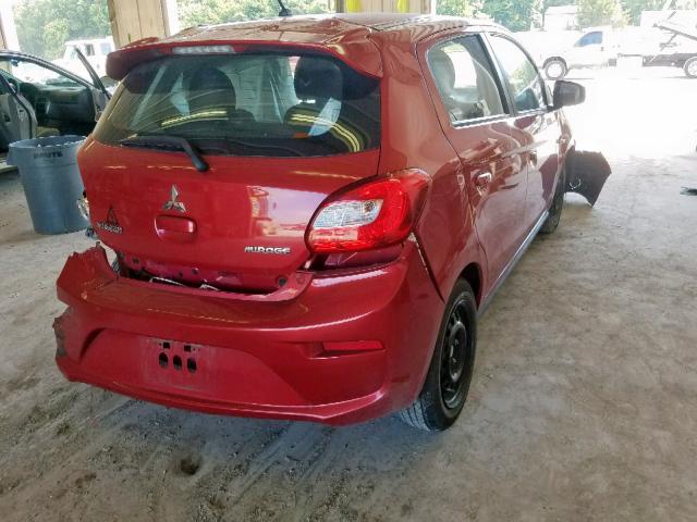 ML32A3HJ2HH009528 - 2017 MITSUBISHI MIRAGE ES RED photo 4