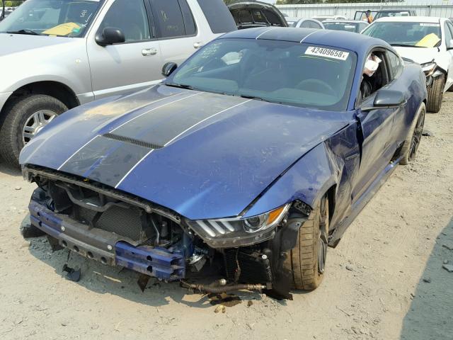 1FA6P8JZ3G5526160 - 2016 FORD MUSTANG SH BLUE photo 2