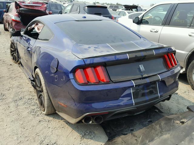 1FA6P8JZ3G5526160 - 2016 FORD MUSTANG SH BLUE photo 3