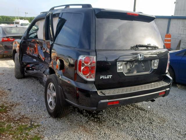 5FNYF28476B022432 - 2006 HONDA PILOT EX BLACK photo 3